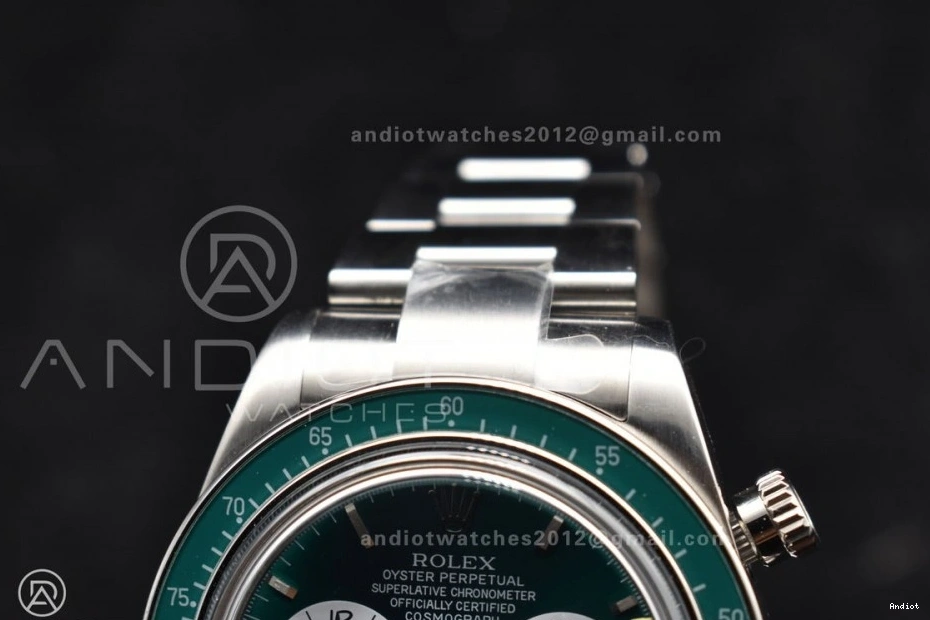 on Daytona Green SS Bracelet ADGF Edition Best A7750 Dial White SS 0425
